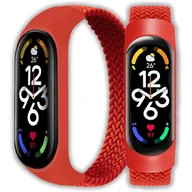 Akcesoria do smartwatchy - Opaska pasek solo elastyczny Vanfone do Xiaomi Mi Band 3/4/5/6/7, czerwony - miniaturka - grafika 1