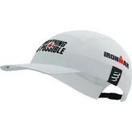 Czapki i chusty sportowe męskie - COMPRESSPORT Czapka biegowa 5 PANEL LIGHT CAP IRONMAN 2025 white - miniaturka - grafika 1