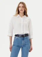 Koszule damskie - Tommy Hilfiger Koszula WW0WW46169 Biały Loose Fit - miniaturka - grafika 1