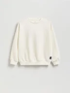 Bluzy dla chłopców - Reserved - Bluza oversize z nadrukiem - złamana biel - miniaturka - grafika 1
