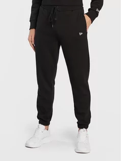 Spodnie sportowe męskie - New Era Spodnie dresowe Essential 11860049 Czarny Relaxed Fit - grafika 1