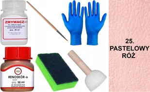 PASTELOWY RÓŻ 25 Renoskór ZESTAW DO RENOWACJI SKÓRY LICOWEJ Farba + Zmywacz - Środki do obuwia i ubrań - miniaturka - grafika 1