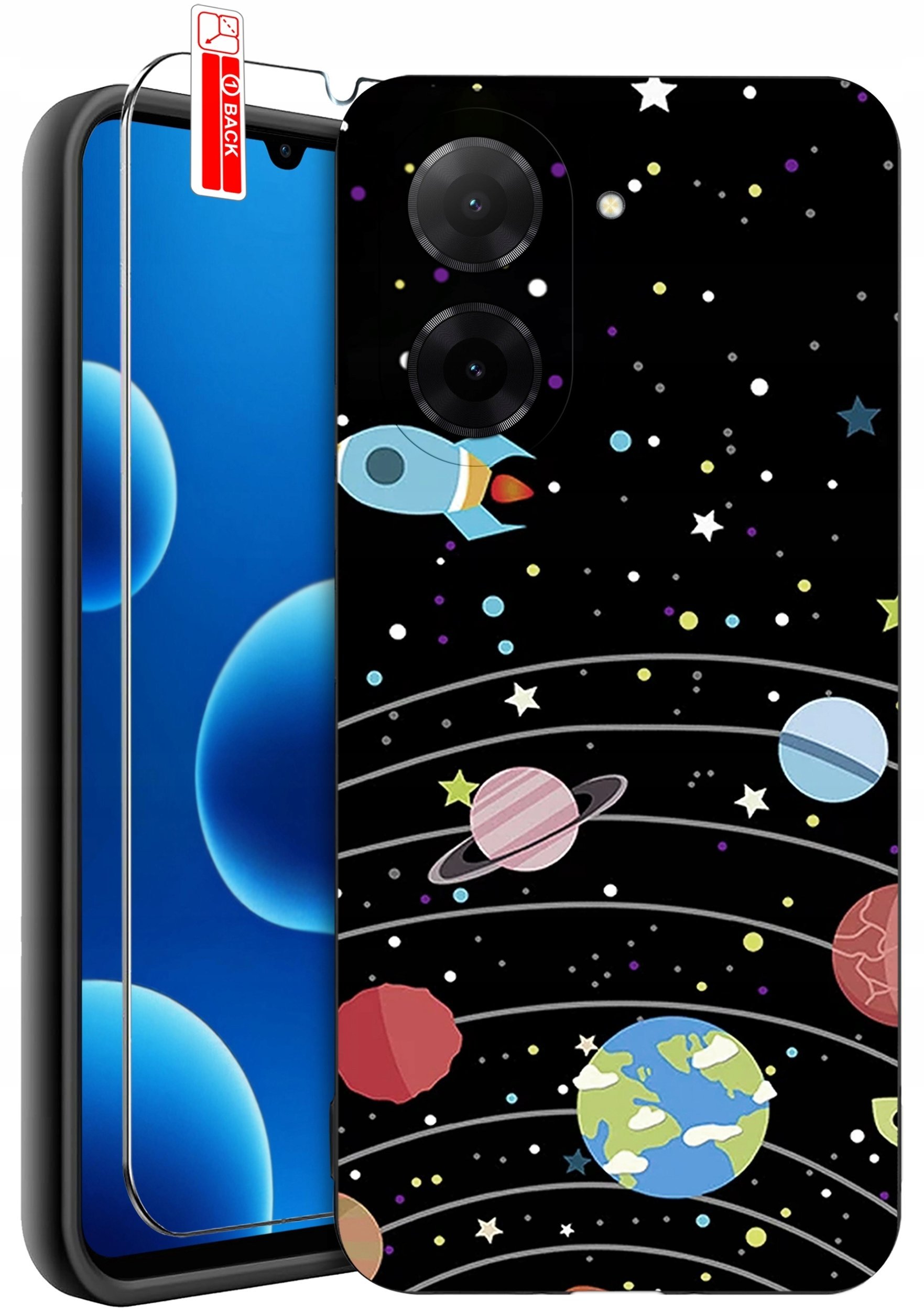 ETUI do Xiaomi Redmi A5 WZORY SILIKONOWE MATT CASE + SZKŁO 9H