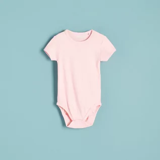Body dla niemowląt - Reserved Reserved - Bawełniane body z nadrukiem 3 pack - Różowy - grafika 1