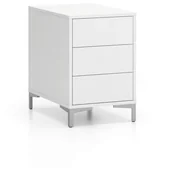 Szafy biurowe - Komoda biurowa LAYERS, 3 szuflady, 400 x 400 x 630 mm, biała - miniaturka - grafika 1