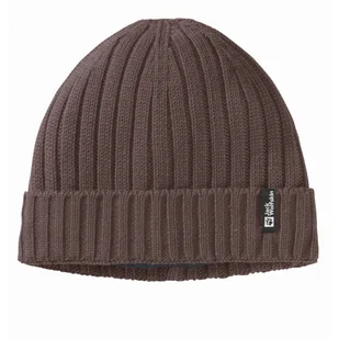 Czapka zimowa Jack Wolfskin RIB KNIT BEANIE red earth - ONE SIZE - Czapki męskie - miniaturka - grafika 1
