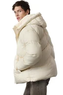 Kurtki męskie - TRENDYOL MAN KURTKA MĘSKA PIKOWANA Z KAPTUREM KREMOWA DO BIODER M 5DA - miniaturka - grafika 1