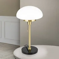 Lampy stojące - ORION Lampa stołowa Sparta, czarny/mosiądz, szkło, marmur, 55 cm - miniaturka - grafika 1