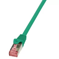 Patchcordy - LogiLink Kabel sieciowy CQ2035S CAT 6 S/FTP AWG 27/7 RJ45 1 m Zielony - miniaturka - grafika 1