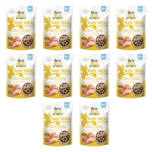 Przysmak dla kota BRIT Raw Treat Cat Hair&Skin Ryba i Indyk 10 x 40 g - Przysmaki dla kotów - miniaturka - grafika 1