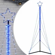 Ozdoby bożonarodzeniowe - vidaXL Lampki choinkowe, 483 niebieskich LED, 240 cm - miniaturka - grafika 1