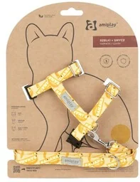 Amiplay BeHappy Szelki + smycz dla kota - banana - Szelki dla kotów - miniaturka - grafika 1