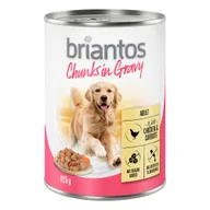 Mokra karma dla psów - Korzystny pakiet Briantos Chunks w sosie, 24 x 415 g - Kurczak i marchewka - miniaturka - grafika 1