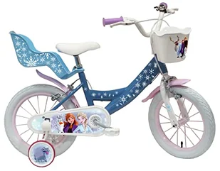 'ATLAS Rower dziewczęcy 14'''' Królowa Śniegu/Frozen, Niebieski i Biały' - Rowery - miniaturka - grafika 1