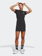 Sukienki - adidas Sukienka codzienna Essentials 3-Stripes Tee Dress IC8785 Czarny Fitted Fit - miniaturka - grafika 1