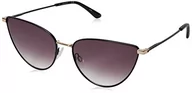 Okulary przeciwsłoneczne - CALVIN KLEIN EYEWEAR damskie okulary przeciwsłoneczne CK20136S-001, Matowy czarny/przydymiony gradient, Jeden rozmiar - miniaturka - grafika 1
