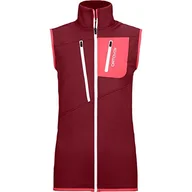 Kamizelki damskie - ORTOVOX Damska kamizelka polarowa Grid Vest W, czerwona (Dark Blood), XL - miniaturka - grafika 1