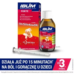 Hasco-Lek Ibum forte 200 mg/5 ml zawiesina o smaku truskawkowym 100 g - Przeziębienie i grypa - miniaturka - grafika 1