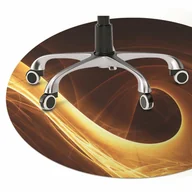 Podnóżki, podpórki, podkładki - Podkładka pod krzesło obrotowe Falisty płomień fi100 cm - miniaturka - grafika 1