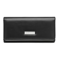 Portfele - Miss Lulu Portfele damskie o dużej pojemności, portfel ze skóry PU dla dziewcząt z 14 przegródkami na karty, portmonetka elegancka damska, portfel damski, 1-3 czarny, Taglia Unica - miniaturka - grafika 1