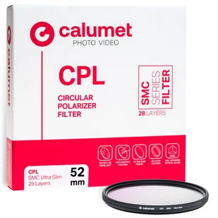Calumet Filtr CPL SMC 52 mm Ultra Slim 28 warstw - Kup za 165,60 zł (taniej o 10 %) wpisując w koszyku kod: ORANGECALUMET10 - Filtry fotograficzne - miniaturka - grafika 1