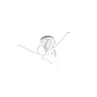 Lampy sufitowe - Nowoczesna lampa sufitowa LED Tosca, 45 W, 2500 lm, ciepłe światło 3000 K, satynowe białe aluminium, dyfuzor opalowy, IP20, artystyczny design - miniaturka - grafika 1