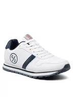 Sneakersy damskie - Cross Jeans Sneakersy JJ2R4021C Biały - miniaturka - grafika 1