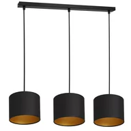 Lampy sufitowe - Luminex Arden 3493 Lampa wisząca zwis 3x60W E27 czarny/złoty - miniaturka - grafika 1