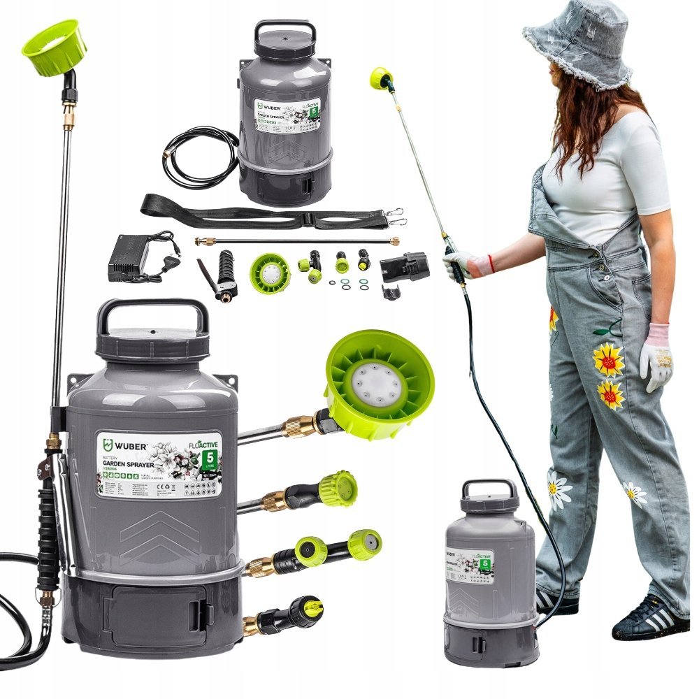 OPRYSKIWACZ akumulatorowy CIŚNIENIOWY elektryczny ogrodowy 5L - ZESTAW