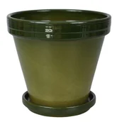 Donice - Donica ceramiczna 16 x 18,5 cm zielona Cermax - miniaturka - grafika 1