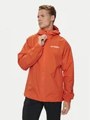 Odzież trekkingowa męska - adidas Kurtka outdoor Terrex Multi 2L RAIN.RDY IP1433 Pomarańczowy Regular Fit - miniaturka - grafika 1