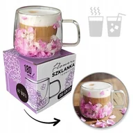 Herbata - Szklanka termiczna z fioletową hortensją 180 ml kawa herbata deser - miniaturka - grafika 1
