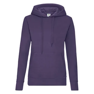 Bluza damska z kapturem Hooded Sweat Fruit of the Loom - Fioletowy S - Bluzy damskie - miniaturka - grafika 1