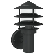 Lampy ogrodowe - vidaXL Kinkiet zewnętrzny, czarny, stal nierdzewna - miniaturka - grafika 1