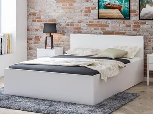 Łóżko z materacem 120x200 DM1 białe - Łóżka - miniaturka - grafika 1