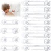 Zawiasy, okucia i inne akcesoria - 8+4 sztuki, 11,3 cm (mały rozmiar), 16,7 cm (duży rozmiar) Szafka dla dziecka, 4k Blokada drzwiczek szafki okiennej dla dziecka, Blokada bezpieczeńst - miniaturka - grafika 1