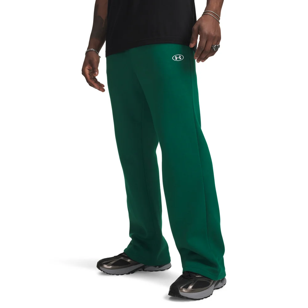 Spodnie dresowe z bawełną męskie zielone Under Armour Rival Flc XL