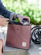 Torby i wózki na zakupy - Lunch bag - Torba na lunch - wegańska skóra - Pastel Plum - miniaturka - grafika 1