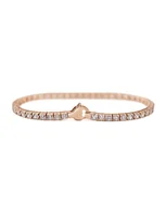 Bransoletki - Pozłacana na różowo bransoletka Tennis z białymi cyrkoniami D.2.00mm - miniaturka - grafika 1