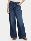 Spodnie damskie - Tommy Hilfiger Jeansy WW0WW48567 Niebieski Loose Fit - miniaturka - grafika 1