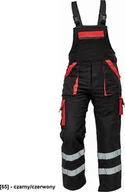 Odzież robocza - CERVA MAX WINTER RFLX - ogrodniczki - czarny/czerwony 46 - miniaturka - grafika 1