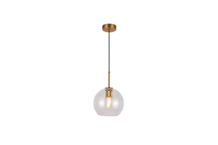 Lampa wisząca GIGLAS Ø20 E27- złoty/transparentny - Lampy sufitowe - miniaturka - grafika 1