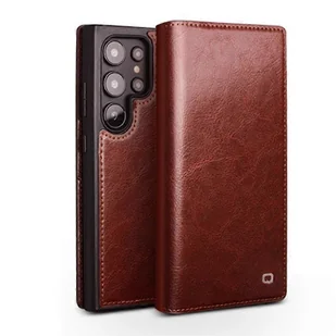 Skórzane etui na telefon QIALINO Brown For Samsung Galaxy S25 Ultra 5G - Etui i futerały do telefonów - miniaturka - grafika 1