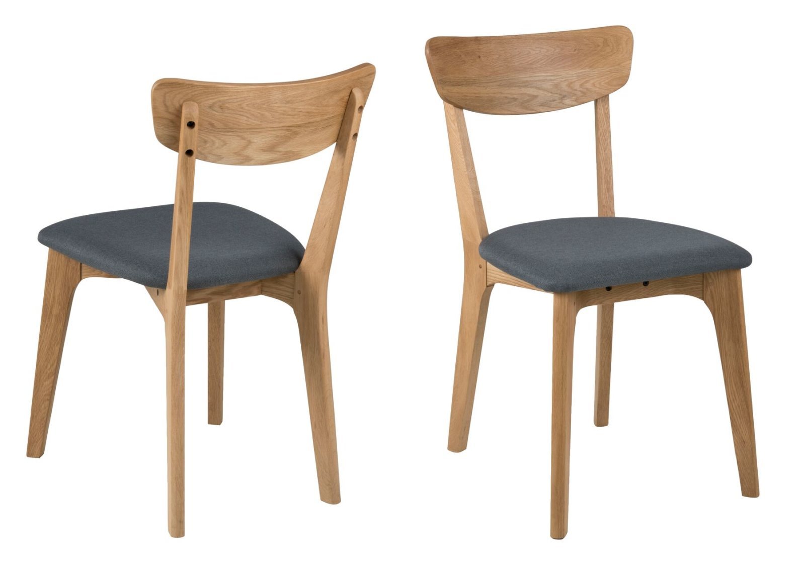 2x PKline krzesło do jadalni TED w kolorze ciemnoszarym krzesło kuchenne krzesło grupa krzeseł