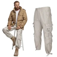 Odzież taktyczna i umundurowanie - Spodnie Długie Męskie BRANDIT Pure Vintage - Old White 6XL - miniaturka - grafika 1