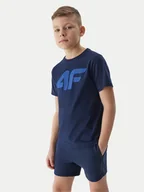 Spodenki damskie - 4F Szorty sportowe 4FJWSS24TSHOM272 Granatowy Regular Fit - miniaturka - grafika 1