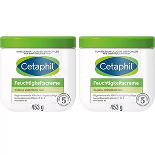 CETAPHIL Krem nawilżający, 2 x 453 g, do suchej i wrażliwej skóry, intensywnie nawilża przez 48 godzin i wzmacnia odporność, z Vit B3, prowitaminą B5, olejkiem słonecznikowym, olejkiem migdałowym, - Kremy do twarzy - miniaturka - grafika 1