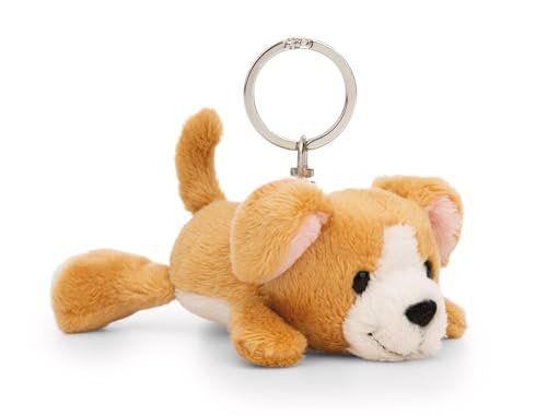 NICI 62130 breloczek piesek, wierny towarzysz do plecaka lub torby, zawieszka do kluczy dla małych i dużych, 10 cm, brązowy