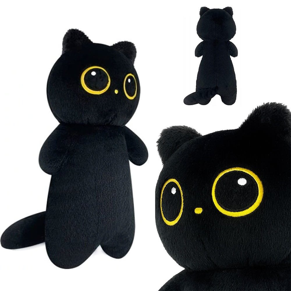 XL MASKOTKA PRZYTULANKA KOT KOTEK CZARNY 60 CM