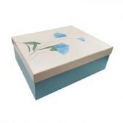 Opakowania i torebki na prezenty - Pudełko Prezentowe Kwiat Niebieskie L - miniaturka - grafika 1